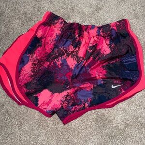 Nike Women's Pink and Purple Athletic Shorts
